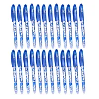 24 Pcs/36 Pcs/48 Pcs Erasable เจลปากกา 0.5 มม.ล้างทำความสะอาดได้จับสำนักงานโรงเรียนเขียนเครื่องเขียนสีฟ้าสีดำหมึก Erasable ปากกาเติม Rod