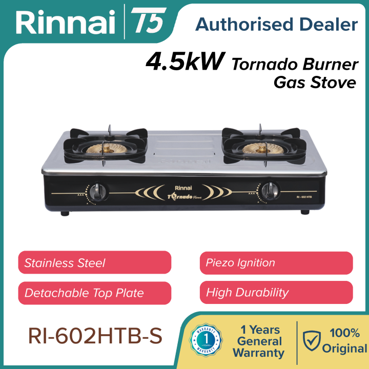 Rinnai Gas Cooker Table Top Stove RI602HTBS Lazada