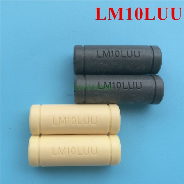 4ชิ้น-lm10luu-พลาสติกโพลิเมอร์แข็งสีเทายืดออกแบริ่งแบริ่งเส้นตรง10มม-สำหรับเครื่องพิมพ์3d-prusa