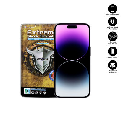 Apple iPhone 14 Pro Max ( 6.7 ") X-One Full Coverage Extreme Shock Eliminator (รุ่น3rd 3) Clear Screen Protector