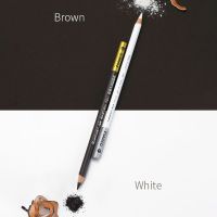 FANRI Art ภาพวาดดินสอวาดรูปสีน้ำตาล/ขาวปลอดภัยอุปกรณ์การเรียนดินสอสี