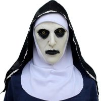 Halloween Nun Mask Horror Latex Masks Cosplay Mascarillas Valak Face Masques With Headpiece Wholesale And dropshipping