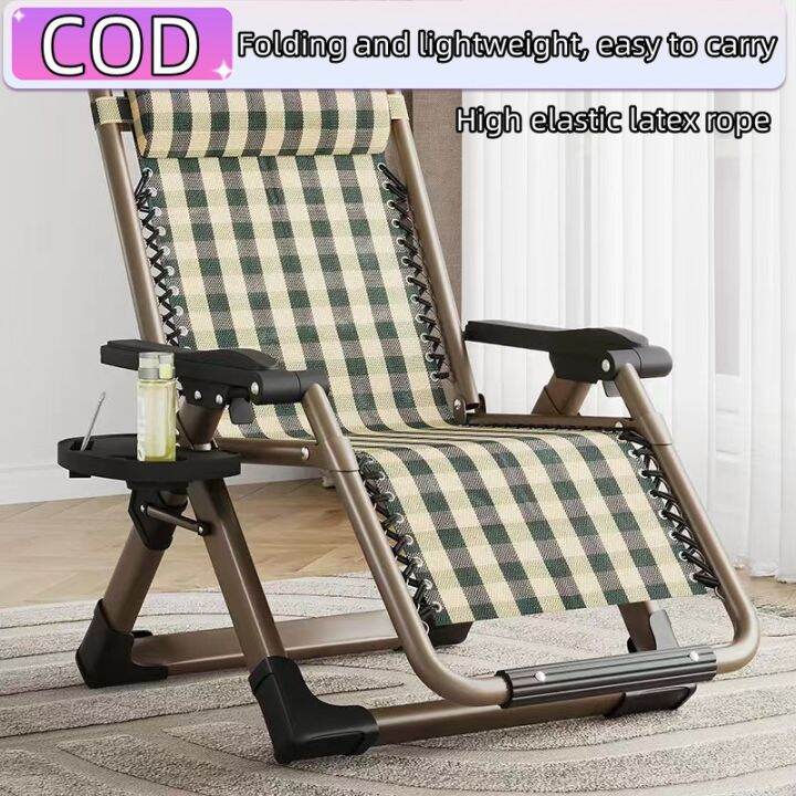 Foldable Chair with adjustable Headrest folding chair sleeping bed