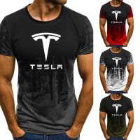 Summer Tesla T-Shirts Tie Dye 3D Print Streetwear Men Women Fashion Oversized O-Neck Short Sleeve T Shirt Kids Tees s Clothes