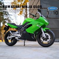 คาวาซากินินจา650R โมเดลมอเตอร์ไซค์อัลลอยไดคาสต์โลหะ1:10ดีหล่อโมเดลมอเตอร์ไซค์ถนนจำลองตุ๊กตาคริสต์มาสกวางเรนเดียร์เด็กผู้ชาย