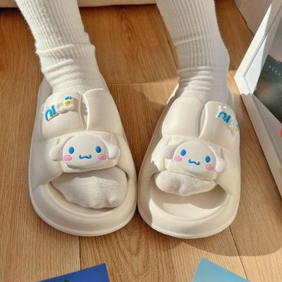 ❃♚ Cute Kawaii Sanrio Cinnamoroll Anime Cartoon Girl Heart Can Wear Slippers Ins Thick Bottom Home Non-Slip Sandals Gift Toys