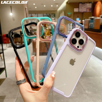 Metal Camera Lens Protection Case For 13 12 11 Pro Max XR XS X 7 8 Plus SE2 Transparent Candy Color Shockproof Back Cover