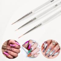 【CW】 3Pcs/Set Painting Brushes Thin Manicure Tools Set