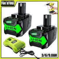 zvhm00 For Ryobi 18V Li-ion Battery 3.0AH/6.0AH/9.0AH 18V Replacement Battery P108 P102 P103 P107 18VTool battery/battery charger