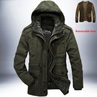 Parker Coat Casual Classic Winter Jacket Men S Windproof Warm Hooded Coat Fashion Outer Coat Men S Plush Thickening Warmth