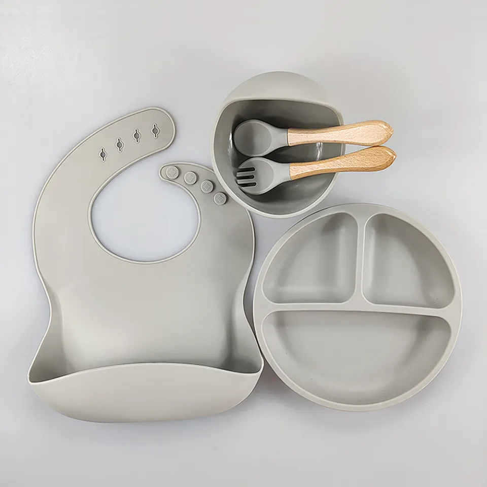 Baby Silicone Feeding Set - Bear 5pcs