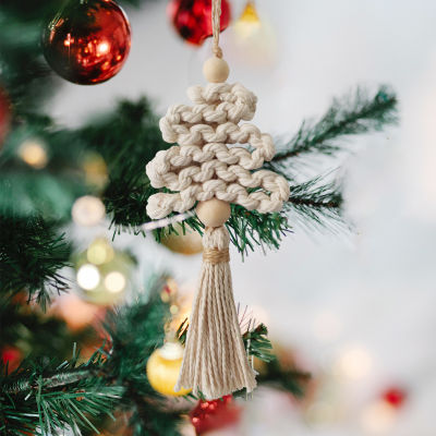 Decorate Simulation Pendants Christmas Tree Woven Pendant New Hand Woven