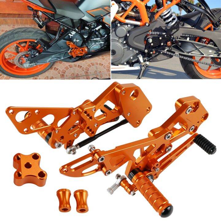 Motorcycle Footrest Kit Adjustable Rear Sets for KTM RC 125 200 390