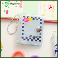 tuokaiguoji 2นิ้ว16ภาพมินิน่ารักโปร่งใส kpop การ์ดเครื่องผูกอัลบั้มภาพขนาดเล็ก PVC ผู้ถือพวงกุญแจ Kawaii photocard Binder