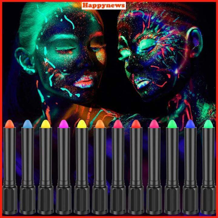 Luminous Body Paint 12Pcs Face Paint Crayons Set Safe NonToxic Glow In