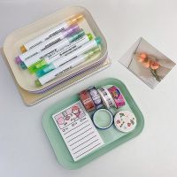 【CC】☌  Color Storage Tray Fruit Biscuits Organizer Trays Small Snacks Plate Organization