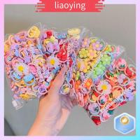 LIAOYING 20pcs/set คาวาอิ ยางรัดผมเด็ก ที่มัดผม อีลาสติก ที่มัดผมหางม้า ชุดคลุมศีรษะ Scrunchie เชือกมัดผมเด็ก สำหรับผู้หญิง