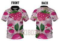 (in stock) Summer Refreshing Fruits Pleasure Apple Pineapple Blueberry and Other High Quality Quick Drying Summer Refreshing Zipper Polo Multi Style 6