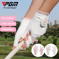 ♗✁ TTYGJ 1 Pair Ladies Fingerless Breathable Golf Gloves Women Left Right Hand Golf Mittens Elegant Gloves Driving Hiking Paddling