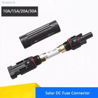 ✠☃ Solar Fuse Plug Connector 10A 15A 20A 30A 1000VDC Solar Panel Connector with DC Fuse inside Waterproof Holder Protection