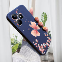 เคส PMP สำหรับ Realme C53 Realme Narzo N53ดอกไม้ที่สวยงามดอกเหมยการ์ตูนผีเสื้อเคสโทรศัพท์ของเหลวสี่เหลี่ยมดั้งเดิมปลอกซิลิโคนเคสป้องกันทนแรงกระแทกกล้องคลุมทั้งหมด