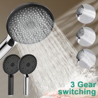 Large Panel Shower Head High Pressure 3 Modes Adjustable Water-Saving Handheld Rainfall Massage Showerhead Bathroom Spray Nozzle