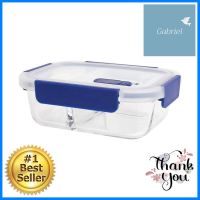 กล่องอาหารแก้ว2ช่อง 0.62 ลิตร KECHxDOUBLE LOCK No.1941AGLASS FOOD CONTAINER KECH X DOUBLE 1941A 2-COMPARTMENT 0.62L BLUE **สอบถามเพิ่มเติมได้จ้า**