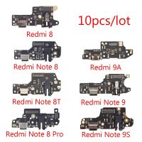 10ชิ้น/ล็อตสำหรับบอร์ดเชื่อมต่อชาร์จพอร์ต Xiaomi Redmi Note 8 8 8 Pro 9 8T พร้อมสายเคเบิลงอได้ชิ้นส่วนไมค์ไมโครโฟน