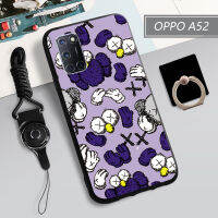 เคส TPU แบบนิ่มสำหรับ A52 OPPO/เคสโทรศัพท์ A92กล่องคลุมทั้งหมดพิมพ์ลายป้องกันการตกหล่นฝามีที่ถือวงแหวนและเชือก