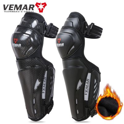 Motorcycle Winter Knee Pads Carbon Sports Knee Pads Motocross Kneepads MTB MX Enduro Protections Knee Guard Moto Protective Gear Knee Shin Protection