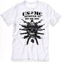 Semper FI ทำหรือตายเสื้อยืดคอตตอน100% ดีไซน์สุดเท่แฟชั่นคอตตอนสำหรับฤดูร้อนพิมพ์ลาย US Marine Corps