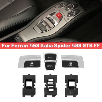 Car Right Left Roof Power Window Switch Button with Supporter for Ferrari 458 488 FF 247883 247885 82661100