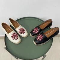 2023 new Tory Burch   Love Logo Soft Leather Fishermans Shoes Casual Flats