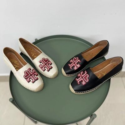 2023 new Tory Burch&nbsp; &nbsp;Love Logo Soft Leather Fishermans Shoes Casual Flats