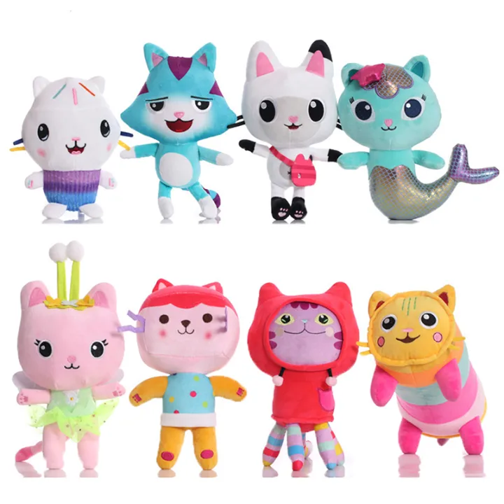 Gabby Dollhouse Cartoon Plush Toys Mermaid Cat Dolls Kids Children ...