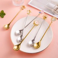 Stainless Steel Creative Interesting Ins Long Handle Stirring Spoon Cocktail Dessert Spoon Coffee Scoop Mini Spoon  Small Spoon Serving Utensils