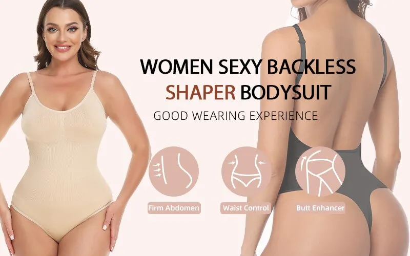 Women's Body Shaper Compression Bodysuit One Piece Backless