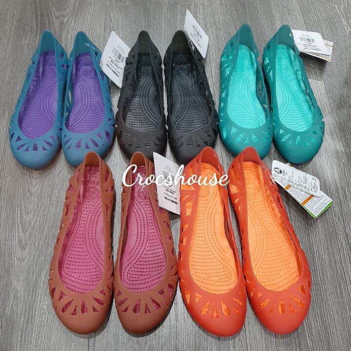 Giày Crocs Nữ Búp Bê Adrina Đi Mưa, Giày Búp Bê Nữ Crocs Adrina Nhựa Nhẹ -  Crocs House 