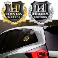 KLNU Honda 2ชิ้นแต่งรถ3มิติสติกเกอร์โลหะเหล็กสลักสติกเกอร์โลหะอุปกรณ์ตกแต่งรถยนต์ติดรถยนต์ภายนอก