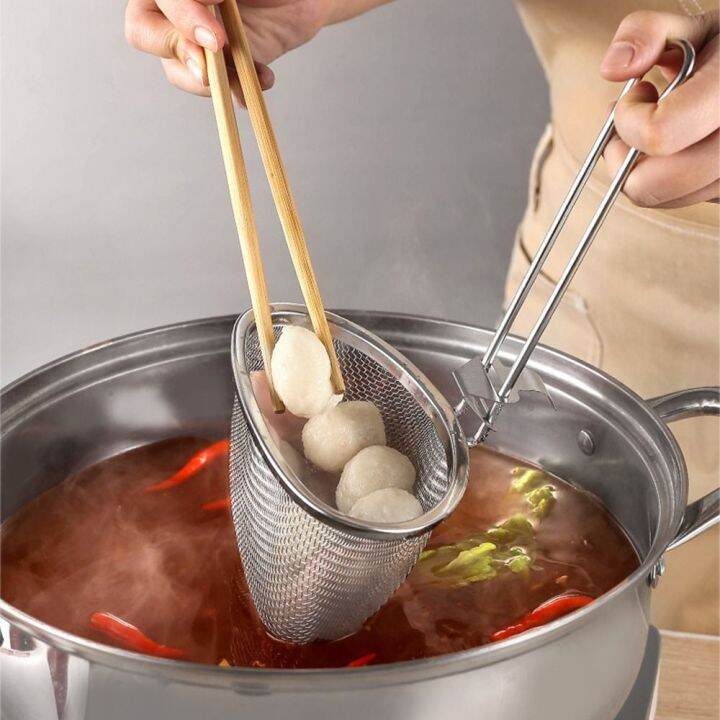 KJM53OK2 Cooking Restaurant Fry Basket Mesh Net Stainless Steel French