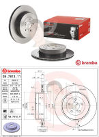 09 7813 11 จานเบรค ล้อ R (ยี่ห้อ BREMBO) รุ่น HC UV PVT SUBARU Impreza GD/GG 2.0 2.5 WRX STI (ปั๊ม Brembo) 5x100 ปี 2002-&amp;gt;