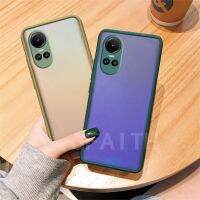 OPPO เคสโทรศัพท์สไตล์ใหม่ Reno10 Pro Reno 10 Pro + 5G ทุกรุ่น2023ผิวสัมผัสที่หรูหราเคสใส Reno10Pro นุ่มและแข็งฝาครอบป้องกันสองชั้น