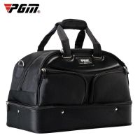 PGM Men Golf Clothing Bags nylon Waterproof Sports Handbags Large Capacity Double Layer Independent Shoes Bag YWB005