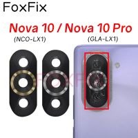 เลนส์กระจกกล้องถ่ายรูปหลังด้านหลังแทนโดยหัวเว่ย Nova 10 Pro GLA-LX1 NCO-LX1 Nova10พร้อมสติกเกอร์กาว