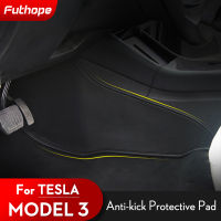 Futhope รถ Central Control Side Defense Kick Pad สำหรับ Tesla รุ่น3 2021-23ป้องกันเท้าอุปกรณ์ตกแต่งภายในตกแต่ง Trim