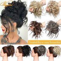 7Inch Messy Bun Tousled Hairpiece Elastic Band Chignon Hair Updo Cover Synthetic Hairpiece for women