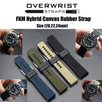 สายนาฬิกา สายยาง FKM Hybrid Canvas Rubber Strap