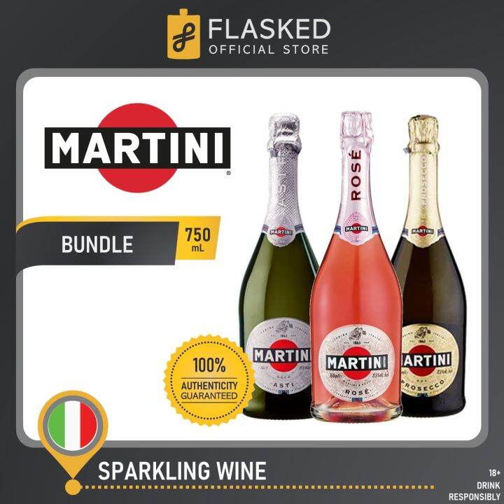 Martini Sparkling Wine Bundle Asti Spumante, Rose, and Prosecco 750mL Lazada PH