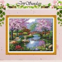 （Jinxiu cross-stitch）ทิวทัศน์ที่สวยงามของรูปแบบสวนสาธารณะนับ11CT ปักครอสติ14CT ชุดปักครอสติสำหรับเย็บปักถักร้อยตกแต่งบ้านเย็บปักถักร้อย