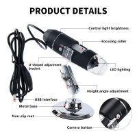 【New-store】 yiyin2068 Adjustable 1600X Microscope Handheld Digital Microscope Endoscope USB Inter Electron Microscope with 8 LEDs with Bracket